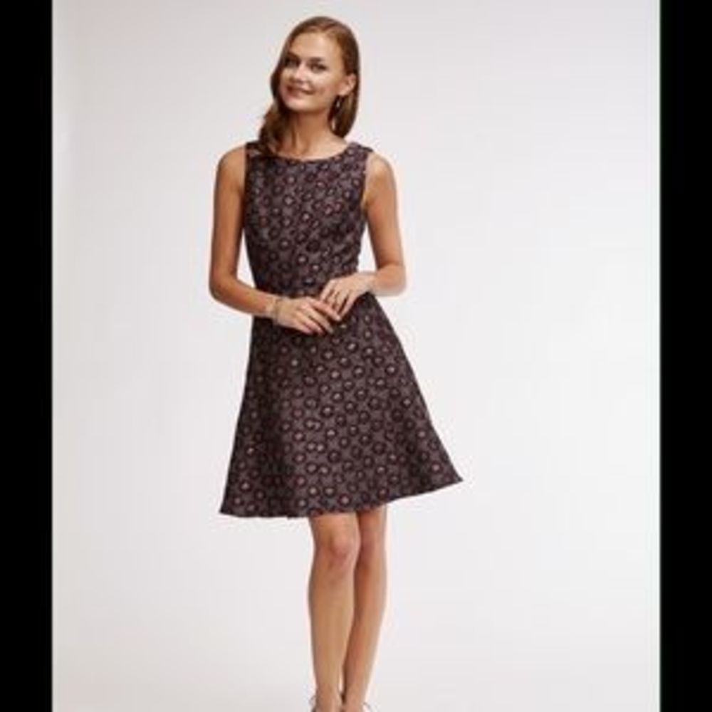 Eva Franco Brocade A-line Mini Dress